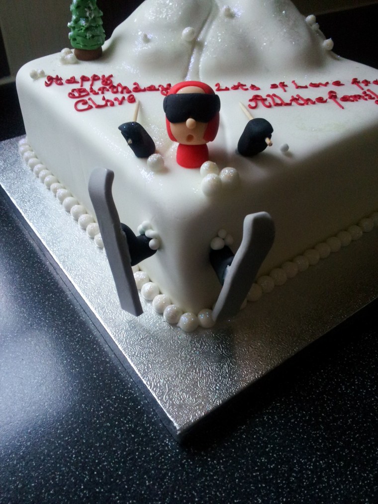 Торт для лыжника на день рождения