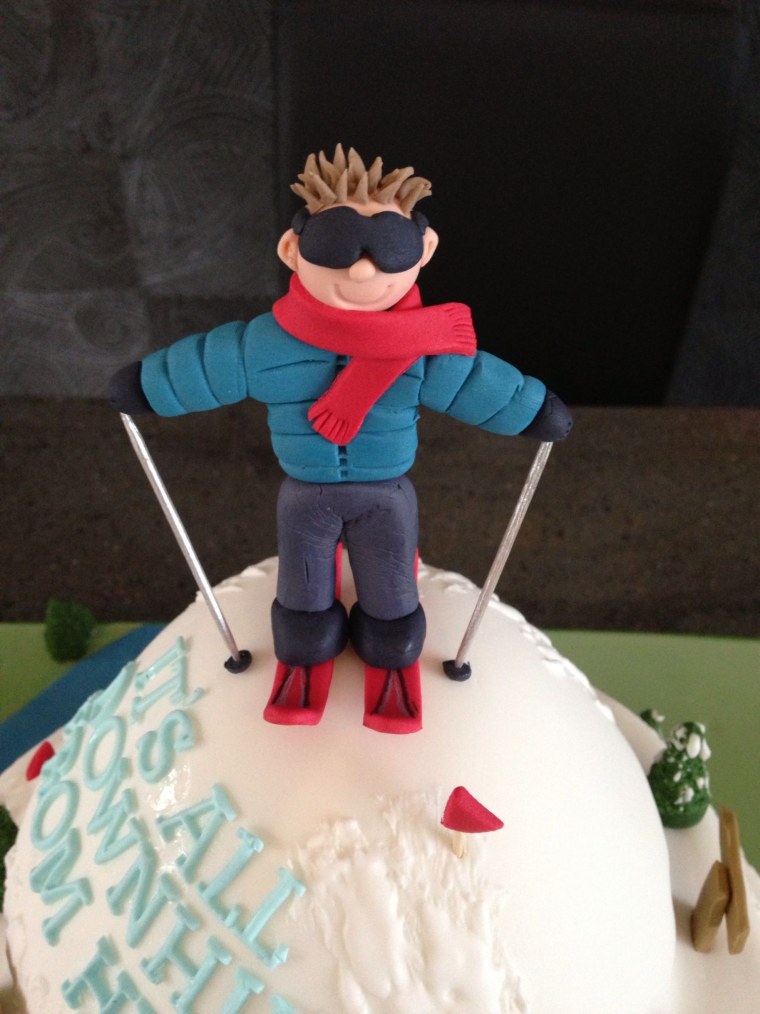 Торт для сноубордиста с пряниками