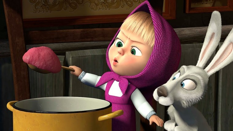 Маша и медведь Маша ест кашу