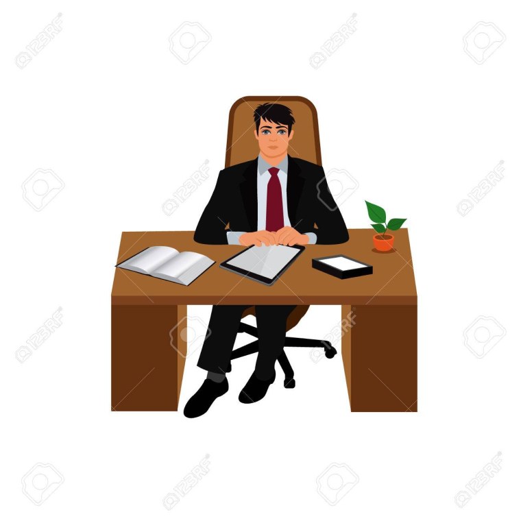 Директор за столом