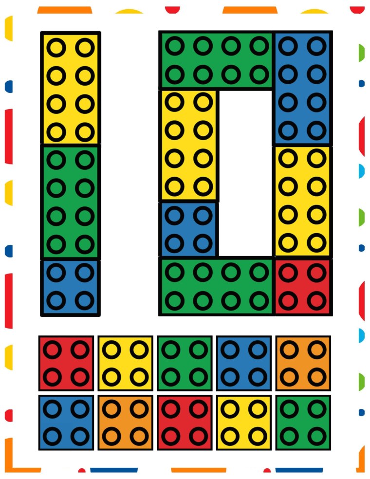 Цифры из лего дупло