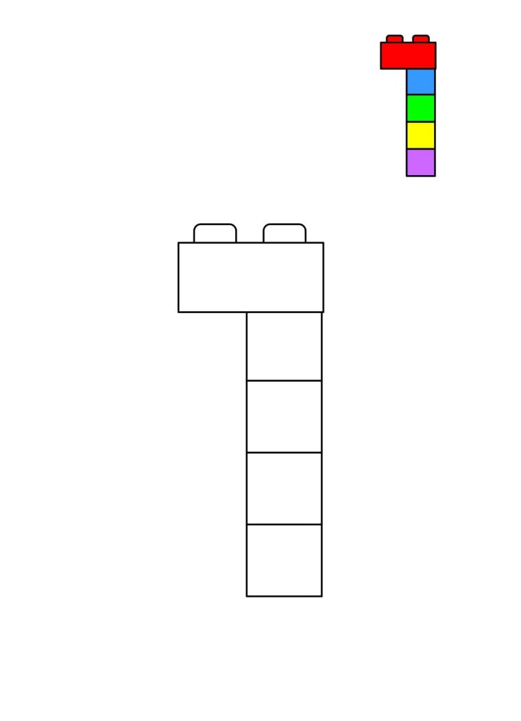 Схемы цифр из лего для дошкольников