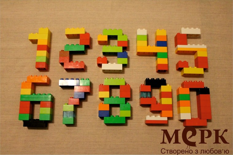Цифры из лего дупло