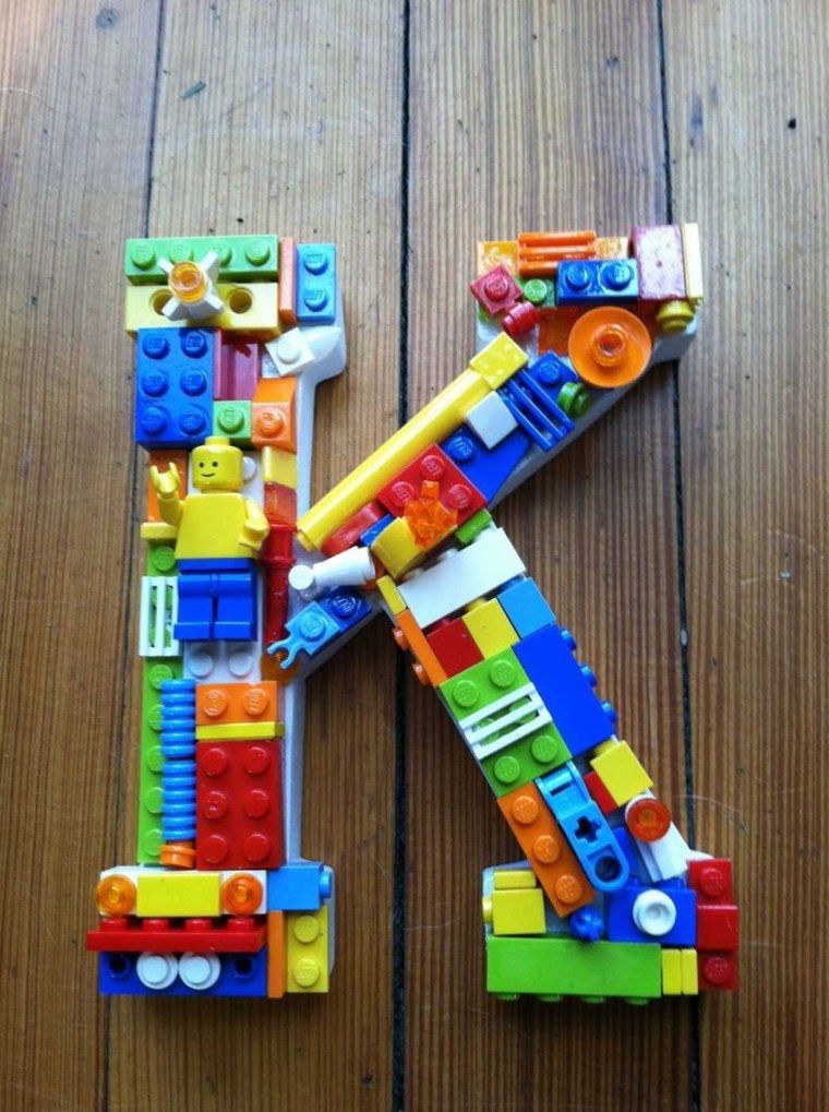 Буквы из разных материалов