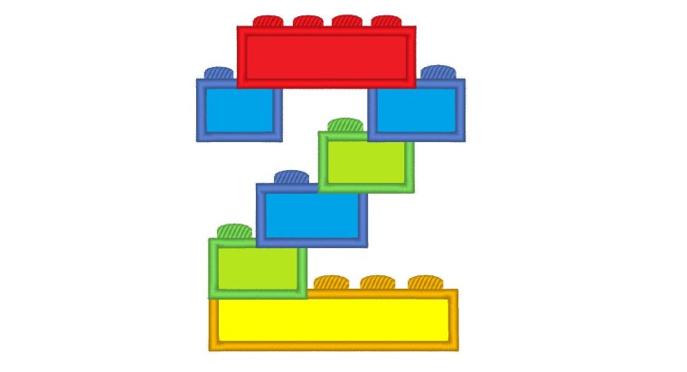 Цифра 2 из лего конструктора