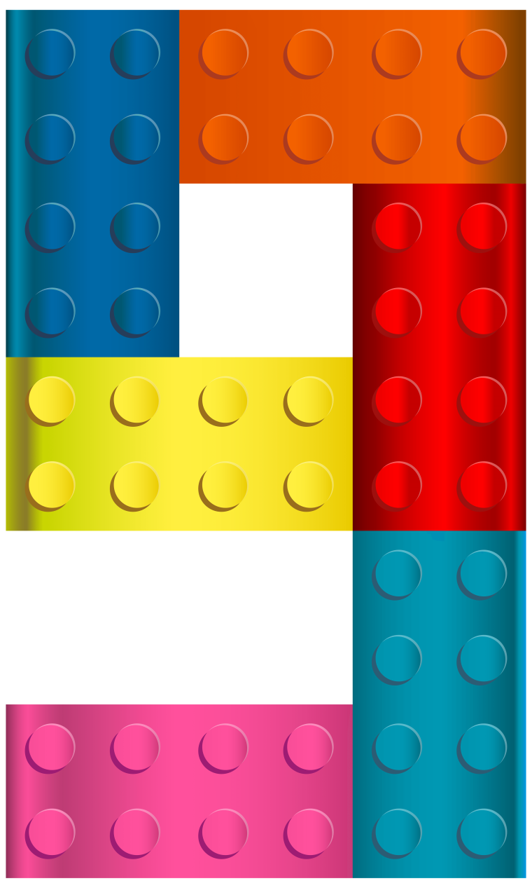 Цифры в стиле лего