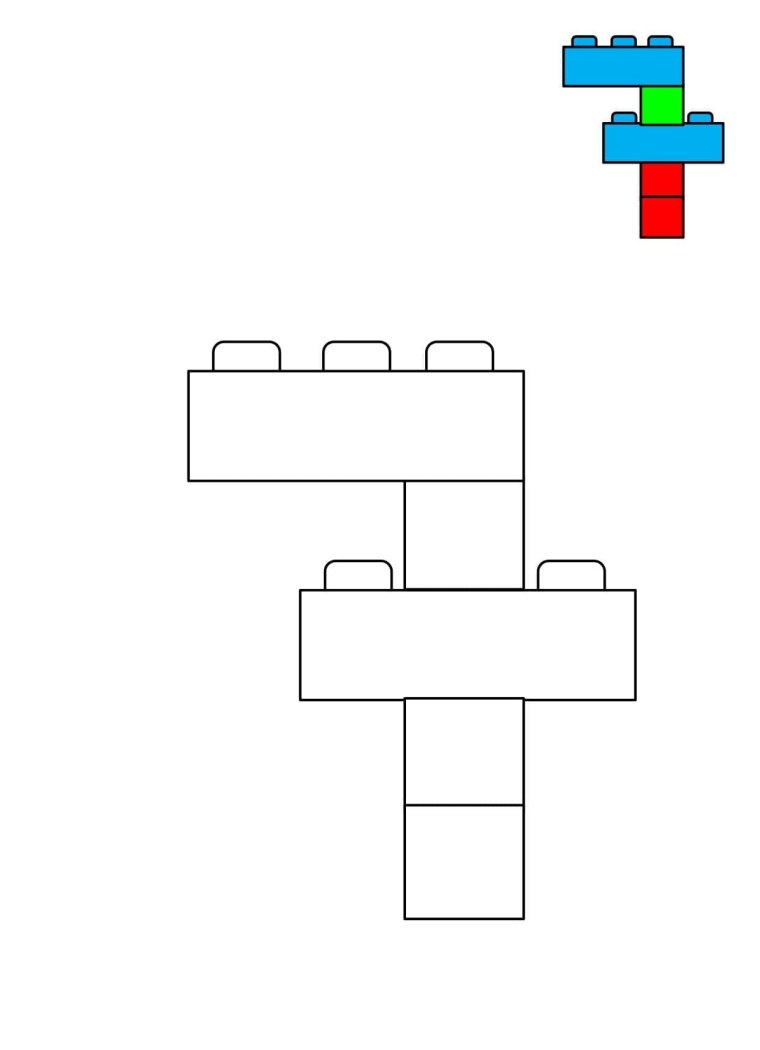 Схемы цифр из лего для дошкольников