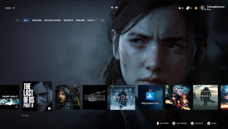 PLAYSTATION 5 UI
