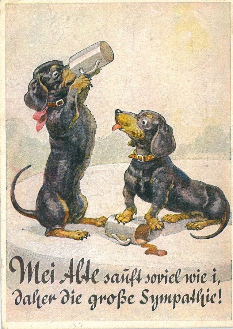 Поздравительные открытки с таксой