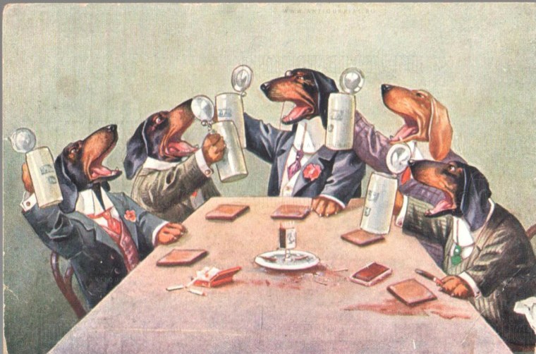 Таксы поздравляют с 23 февраля