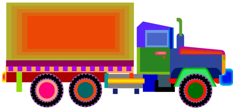 Картина грузовик для детей