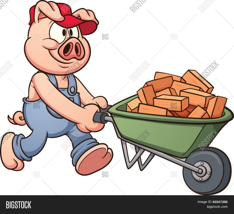 Тележка с кирпичами