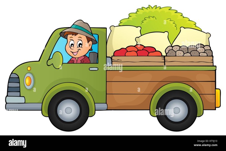 Грузовик с овощами для детей