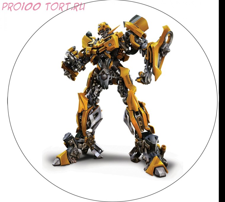Вафельная картинка трансформеры желтый