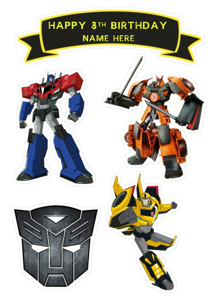 Трансформеры печать на торт