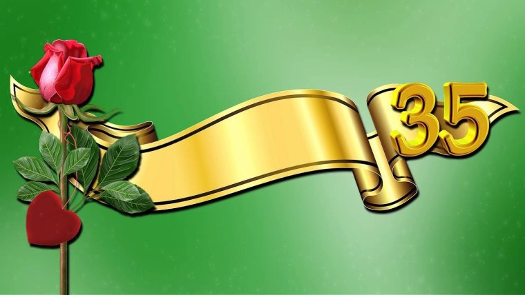 Надпись с 35 летием