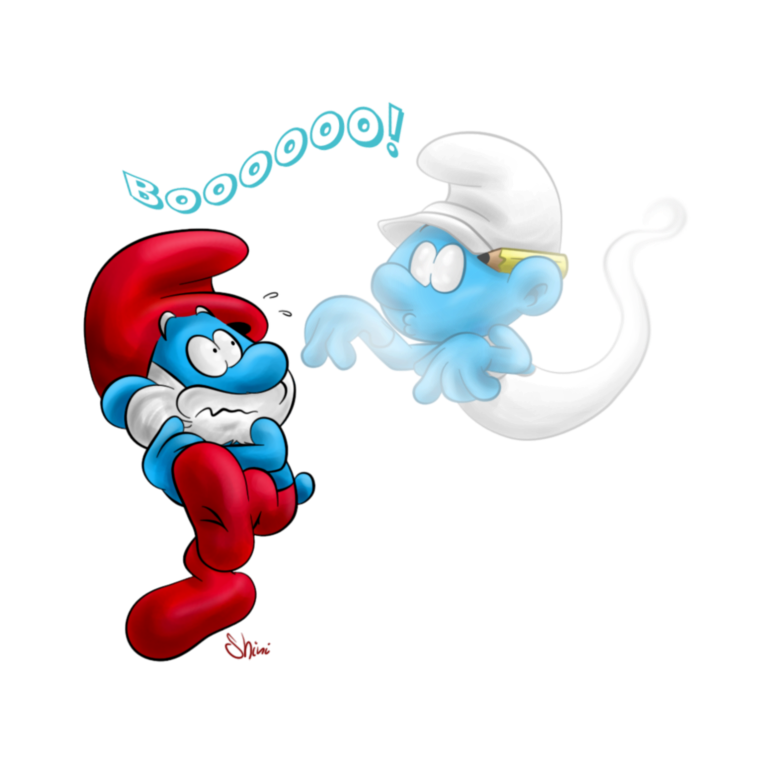 Смурфетта и папа Смурф