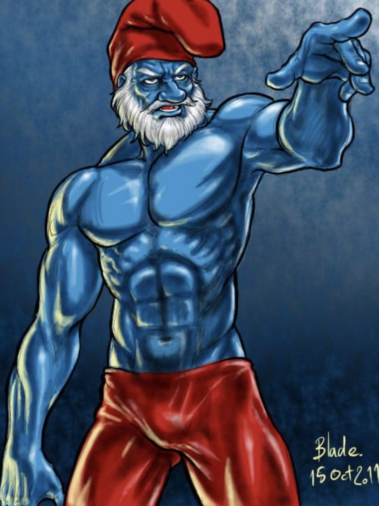 Папа Смурф качок