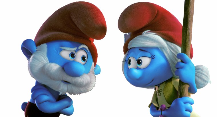 Смурфетта и папа Смурф