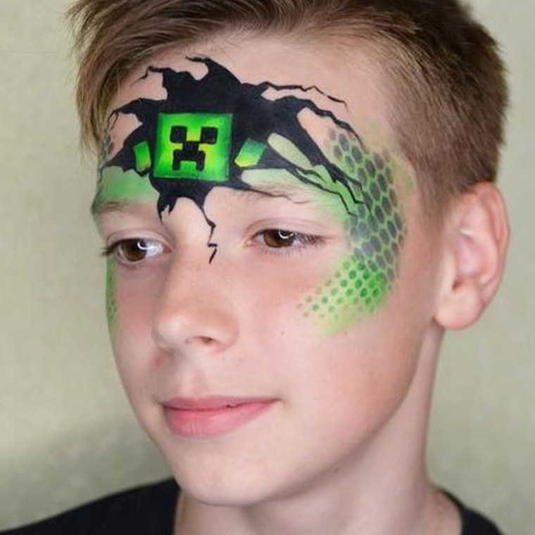 Аквагрим для детей в стиле МАЙНКРАФТА