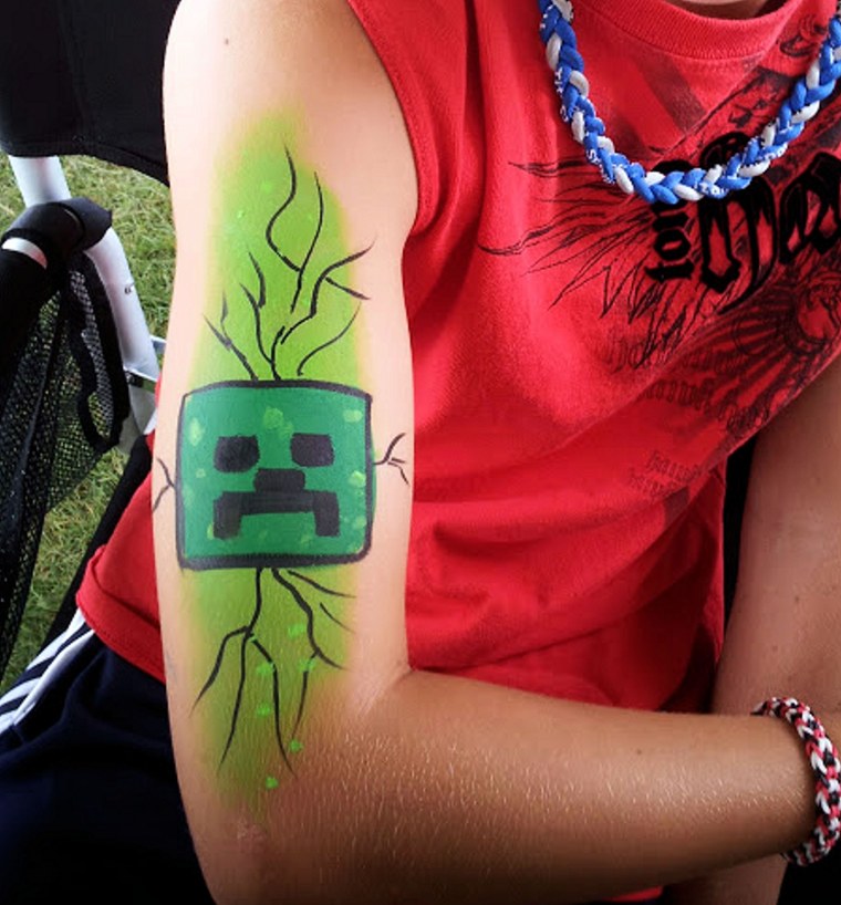 Аквагрим для детей в стиле МАЙНКРАФТА