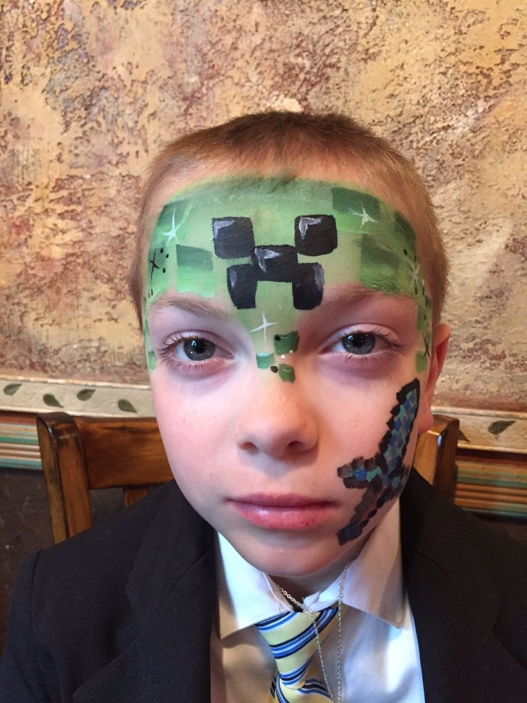 Аквагрим КРИПЕР для мальчиков