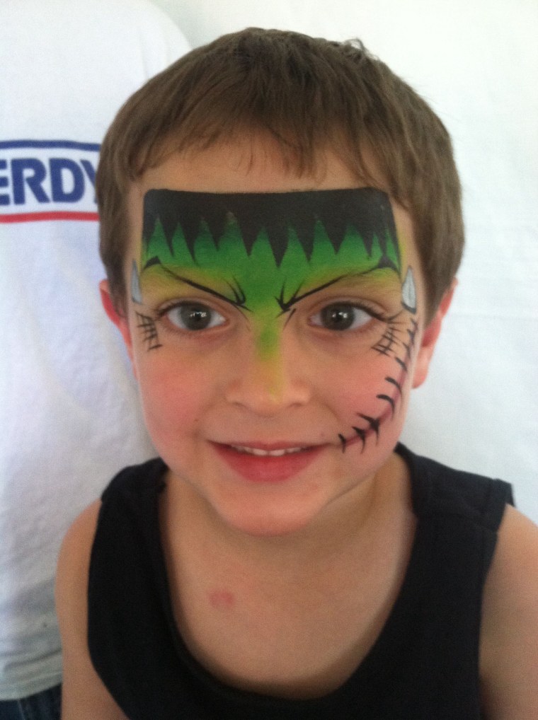 Аквагрим Франкенштейн для детей