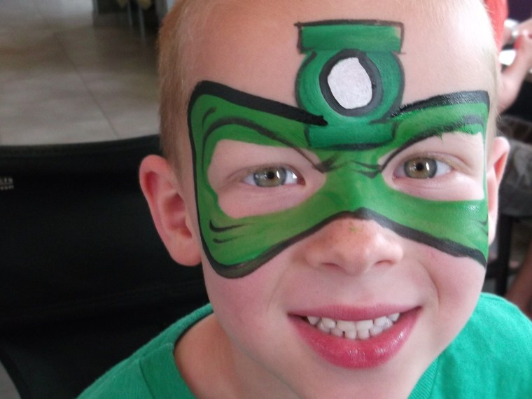 Зеленый фонарь аквагрим