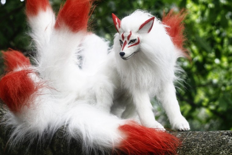 Кицунэ лиса Живая