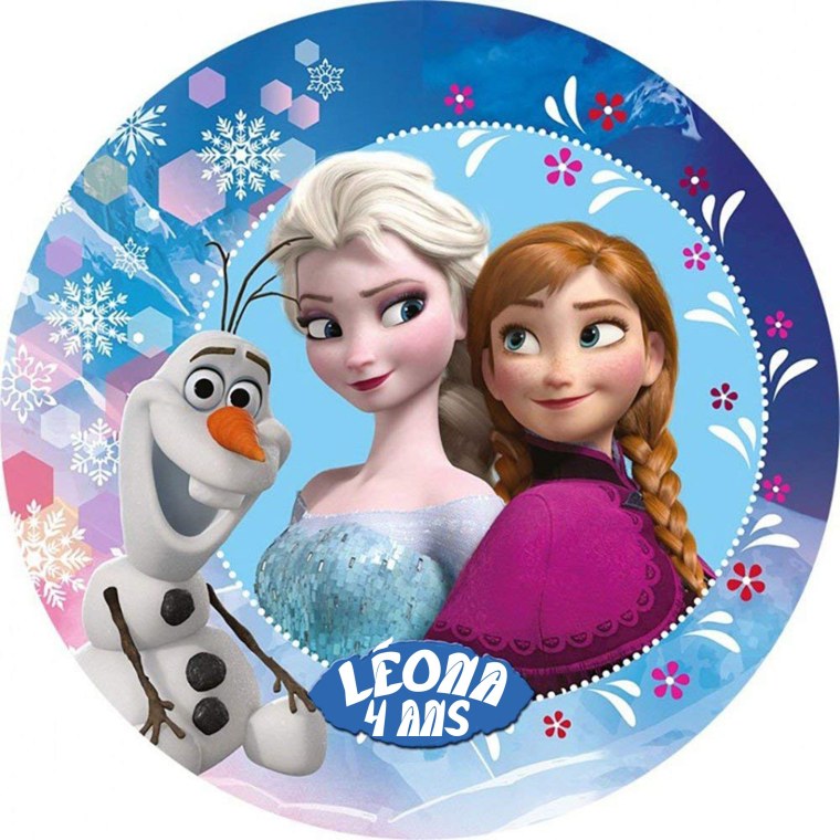 Сахарная печать Эльза Анна и Олаф