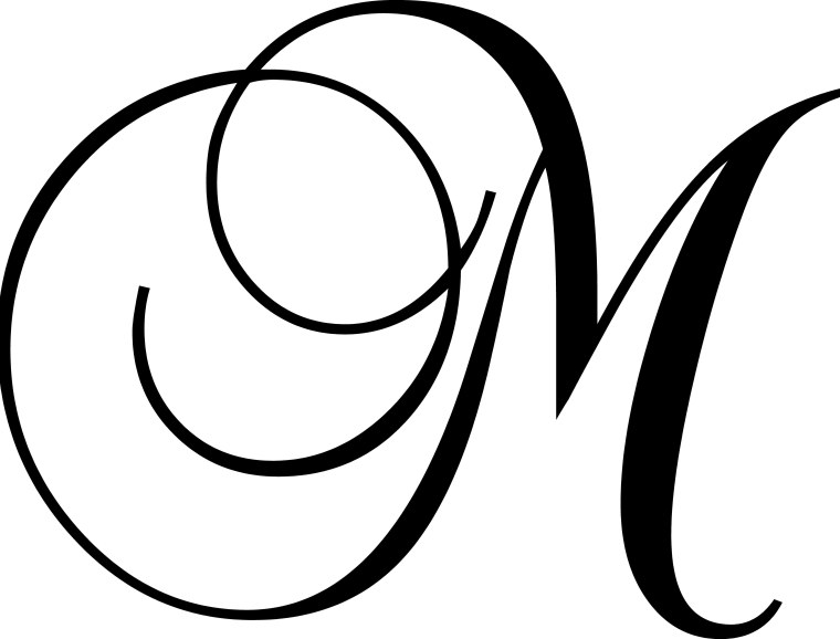 Буква м красивая