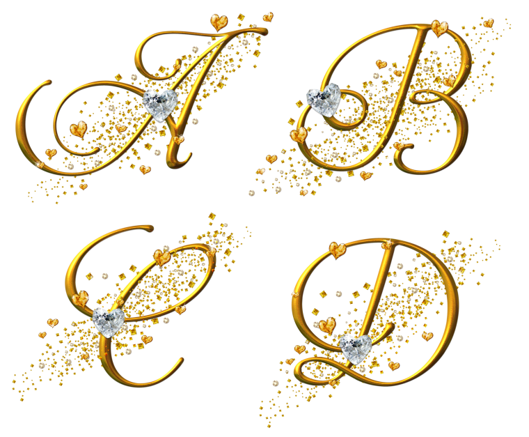 Золотистые буквы