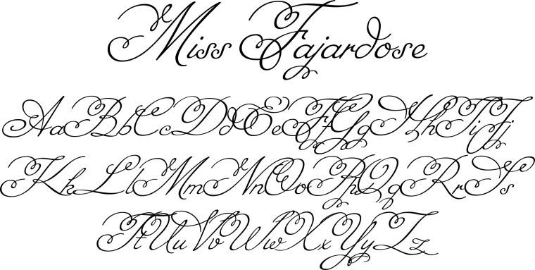 Шрифт с завитками