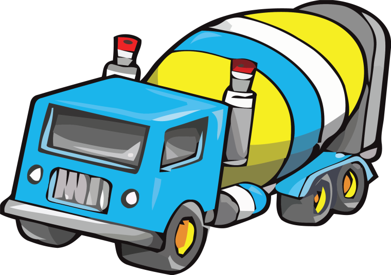 Бетономешалка мультяшная