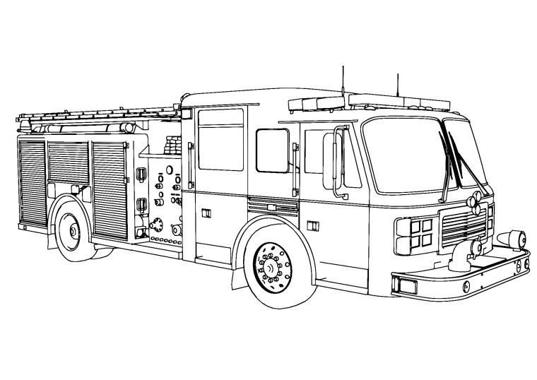 Раскраска пожарная машина