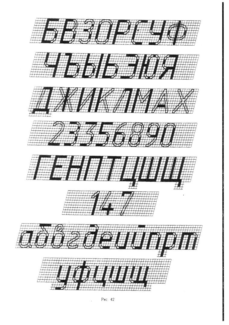 Линии чертежа по ГОСТ 2.304-81