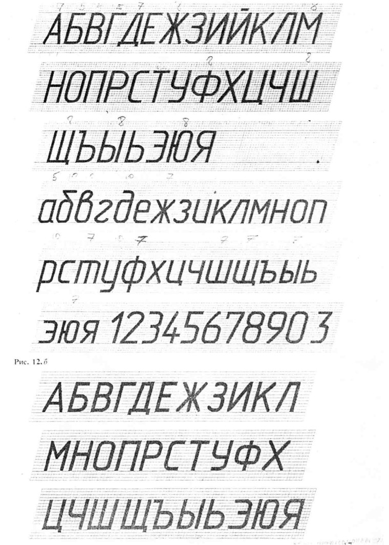 Шрифт черчение