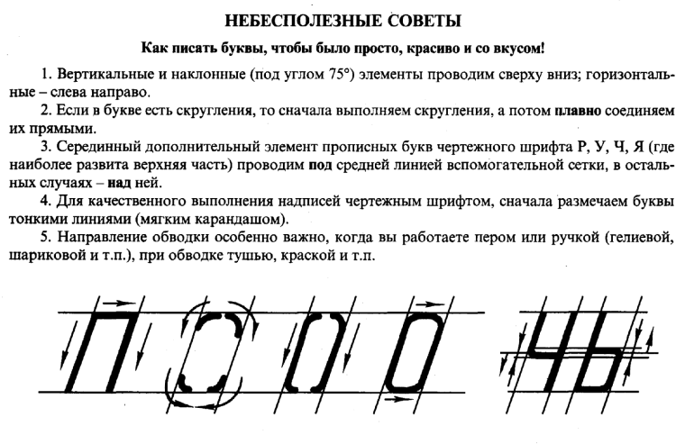 Шрифт для чертежей