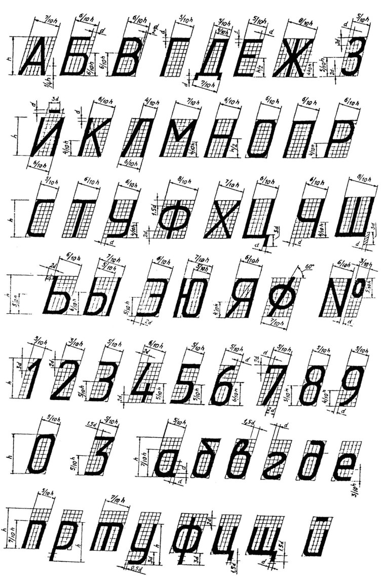 Инженерная Графика ГОСТ 2.304-81