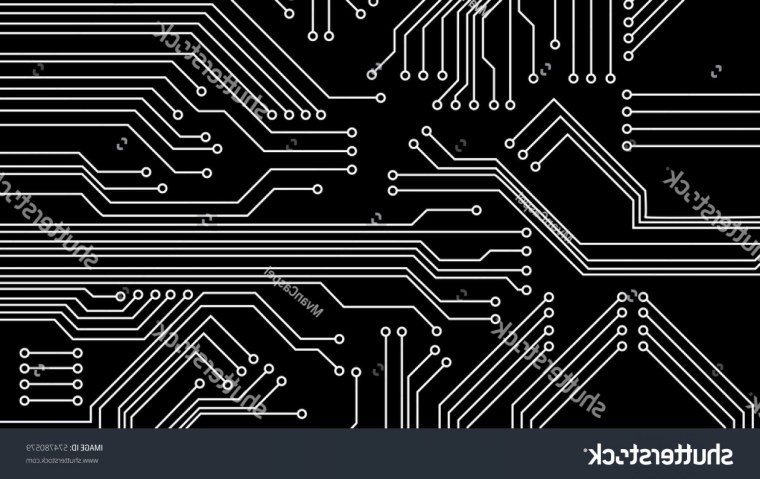 Микросхема на черном фоне