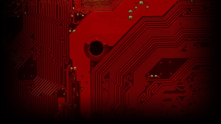Красный технологичный фон