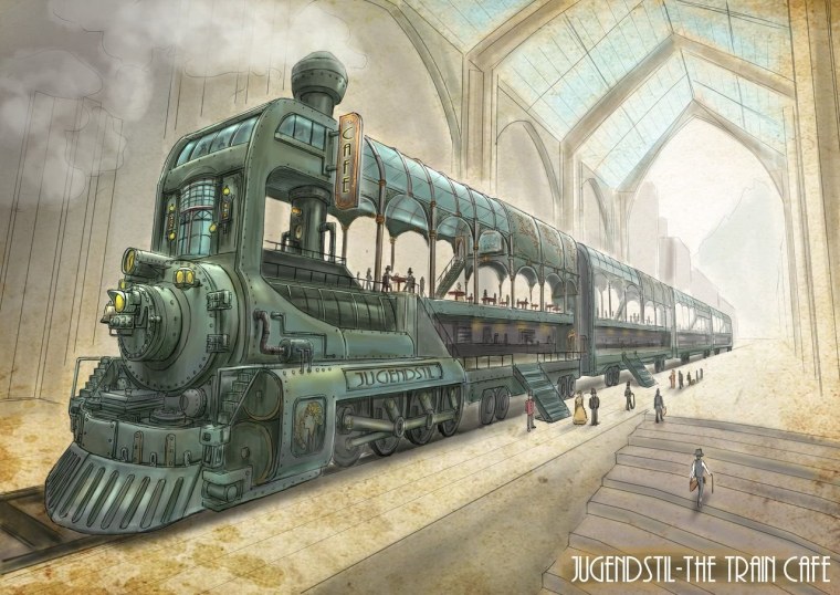 Дизельпанк стимпанк паровоз