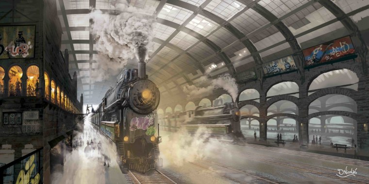 Стимпанк паровоз