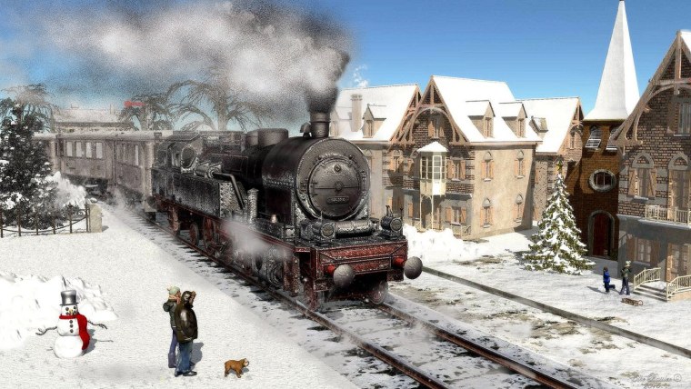 1800 Паровозы зима