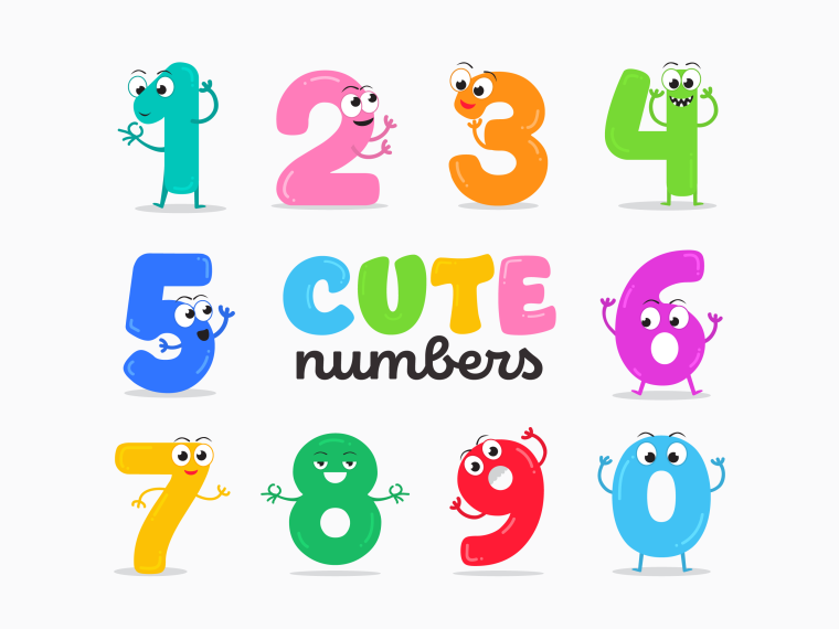 Цифры для детей menos с животными