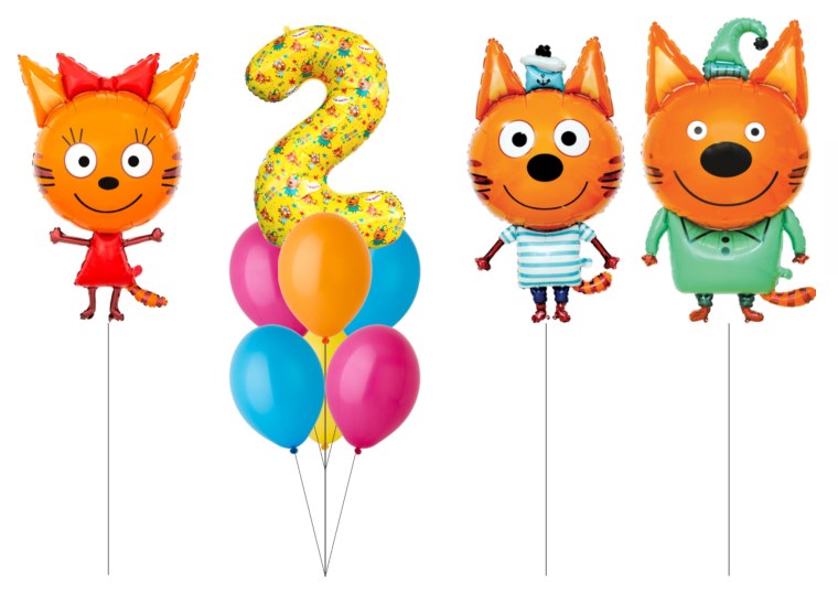 Цифра 3 в стиле три кота