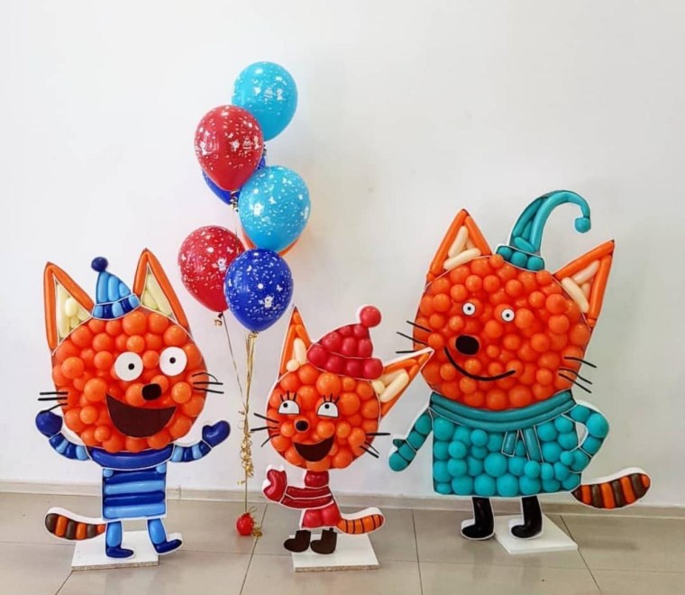 Шарики в стиле три кота