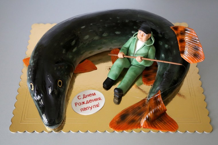 Торт мужу рыбаку на день рождения