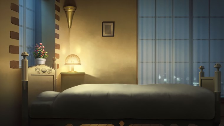 Комната с кроватью аниме