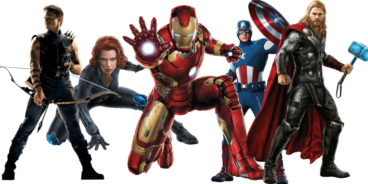 Мстители на белом фоне